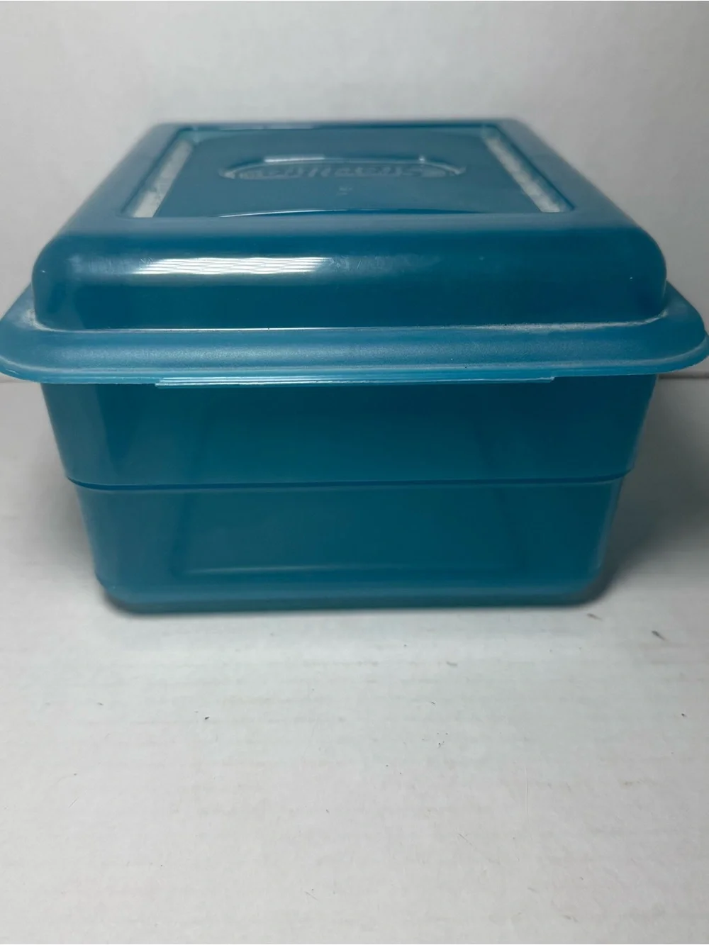 Vintage 1996 Sterilite Blue Flip Tops Storage Container